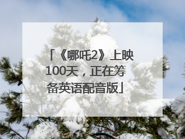 《哪吒2》上映100天，正在筹备英语配音版