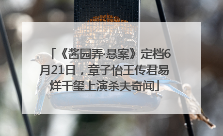 《酱园弄·悬案》定档6月21日，章子怡王传君易烊千玺上演杀夫奇闻