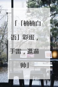 「楠楠自语」彩蛋，手雷，邋遢帅
