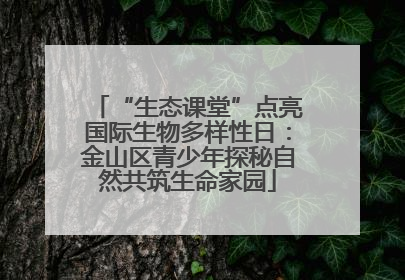 “生态课堂”点亮国际生物多样性日：金山区青少年探秘自然共筑生命家园
