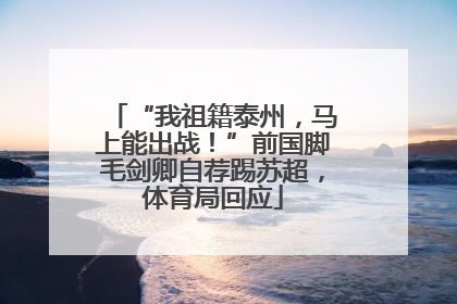 “我祖籍泰州，马上能出战！”前国脚毛剑卿自荐踢苏超，体育局回应