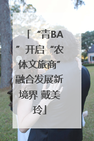 “青BA”开启“农体文旅商”融合发展新境界 戴美玲