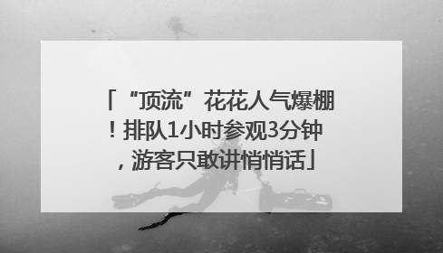 “顶流”花花人气爆棚！排队1小时参观3分钟，游客只敢讲悄悄话