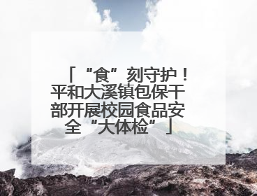 “食”刻守护！平和大溪镇包保干部开展校园食品安全“大体检”