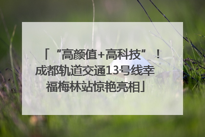 “高颜值+高科技”！成都轨道交通13号线幸福梅林站惊艳亮相