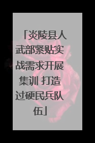 炎陵县人武部紧贴实战需求开展集训 打造过硬民兵队伍