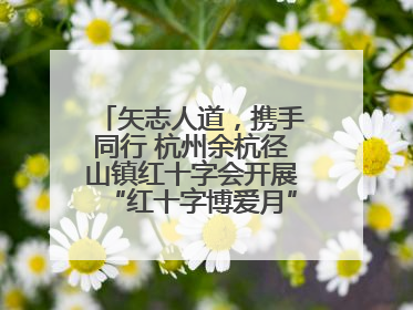 矢志人道，携手同行 杭州余杭径山镇红十字会开展“红十字博爱月”系列活动