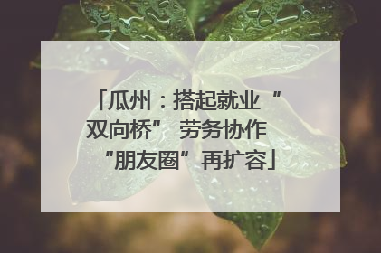 瓜州：搭起就业“双向桥” 劳务协作“朋友圈”再扩容
