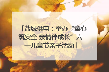 盐城供电：举办“童心筑安全 亲情伴成长”六一儿童节亲子活动