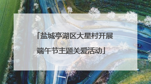 盐城亭湖区大星村开展端午节主题关爱活动