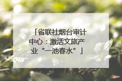 省联社烟台审计中心：激活文旅产业“一池春水”