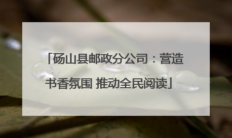 砀山县邮政分公司：营造书香氛围 推动全民阅读