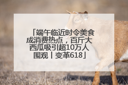 端午临近时令美食成消费热点，百斤大西瓜吸引超10万人围观丨变革618