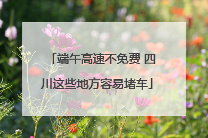 端午高速不免费 四川这些地方容易堵车