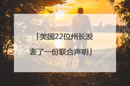 美国22位州长发表了一份联合声明