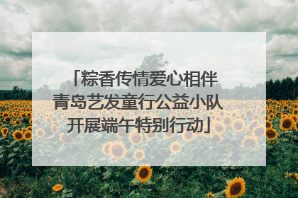 粽香传情爱心相伴 青岛艺发童行公益小队开展端午特别行动