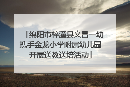 绵阳市梓潼县文昌一幼携手金龙小学附属幼儿园开展送教送培活动