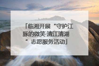 临湘开展“守护江豚的微笑·清江清湖”志愿服务活动