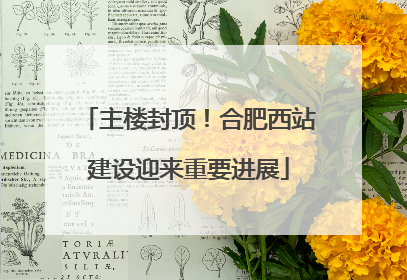 主楼封顶！合肥西站建设迎来重要进展