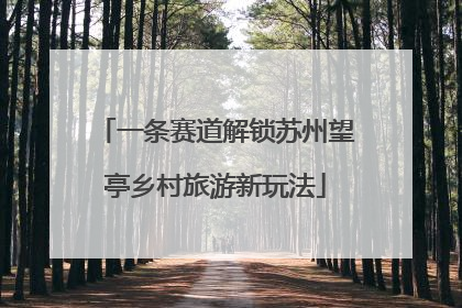 一条赛道解锁苏州望亭乡村旅游新玩法