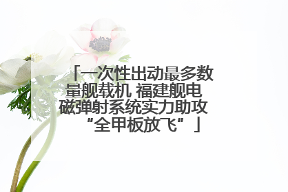 一次性出动最多数量舰载机 福建舰电磁弹射系统实力助攻“全甲板放飞”