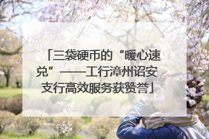 三袋硬币的“暖心速兑”——工行漳州诏安支行高效服务获赞誉