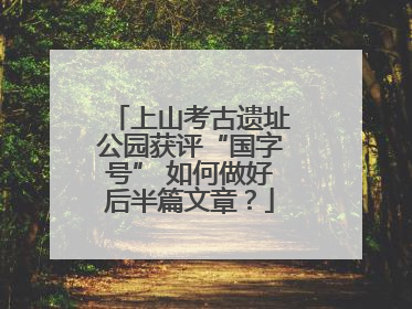 上山考古遗址公园获评“国字号” 如何做好后半篇文章？