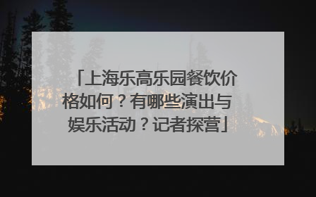 上海乐高乐园餐饮价格如何？有哪些演出与娱乐活动？记者探营