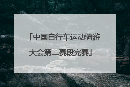 中国自行车运动骑游大会第二赛段完赛