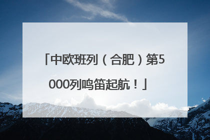 中欧班列（合肥）第5000列鸣笛起航！