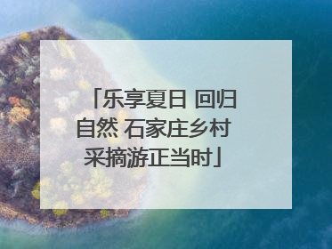 乐享夏日 回归自然 石家庄乡村采摘游正当时
