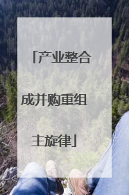 产业整合成并购重组主旋律