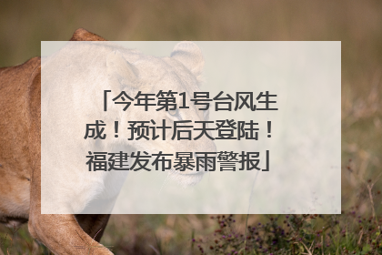 今年第1号台风生成！预计后天登陆！福建发布暴雨警报