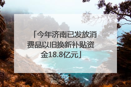 今年济南已发放消费品以旧换新补贴资金18.8亿元
