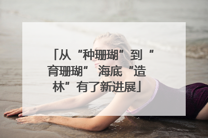 从“种珊瑚”到“育珊瑚” 海底“造林”有了新进展
