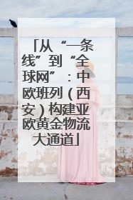 从“一条线”到“全球网”：中欧班列（西安）构建亚欧黄金物流大通道