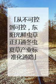 从不可控到可控，东阳光鲜虫草正打通冬虫夏草产业标准化通路