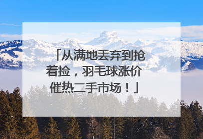 从满地丢弃到抢着捡，羽毛球涨价催热二手市场！