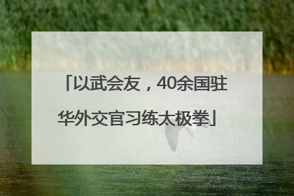 以武会友，40余国驻华外交官习练太极拳