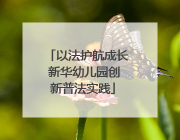 以法护航成长 新华幼儿园创新普法实践