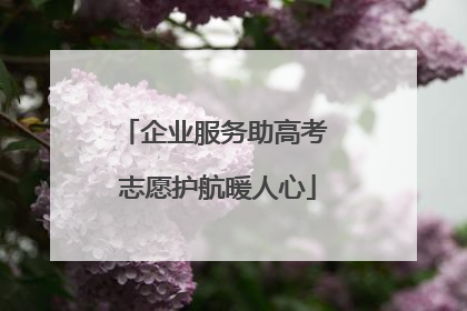 企业服务助高考 志愿护航暖人心