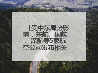 受中东局势影响，东航、国航、深航等5家航空公司发布相关航线退改政策