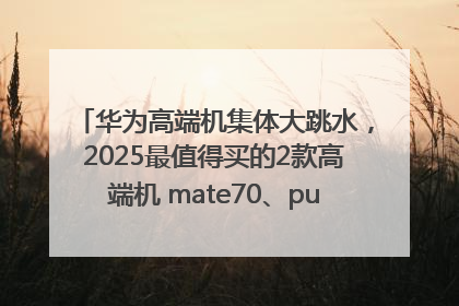 华为高端机集体大跳水，2025最值得买的2款高端机 mate70、pura70如何选？