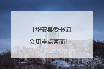 华安县委书记会见重点客商