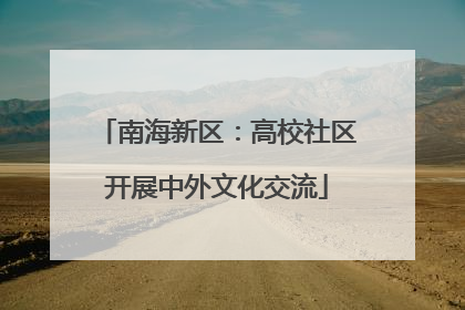 南海新区：高校社区开展中外文化交流