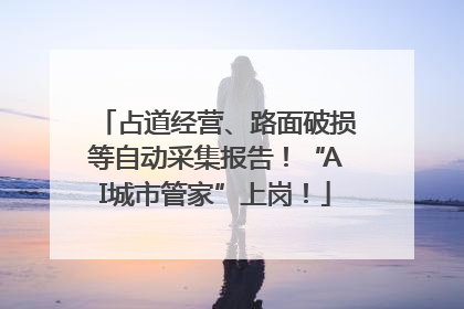 占道经营、路面破损等自动采集报告！“AI城市管家”上岗！