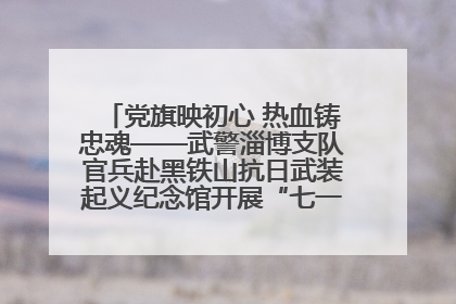 党旗映初心 热血铸忠魂——武警淄博支队官兵赴黑铁山抗日武装起义纪念馆开展“七一”主题党日活动