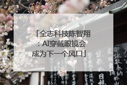 全志科技陈智翔：AI穿戴眼镜会成为下一个风口