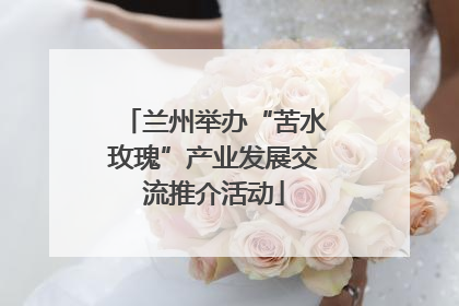 兰州举办“苦水玫瑰”产业发展交流推介活动