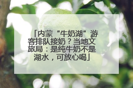 内蒙“牛奶湖”游客排队接奶？当地文旅局：是纯牛奶不是湖水，可放心喝
